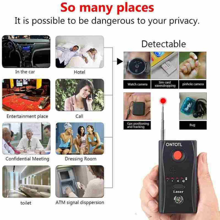 CC308 Full Range Camera Laser Detector Mini Wireless Camera Signal GSM Device Finder CC308 Full Range Camera Laser Detector Mini Wireless Camera Signal GSM Device Finder